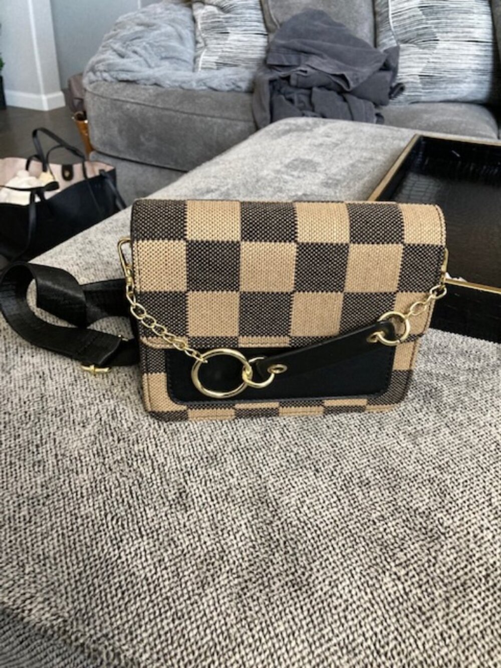 Checkered Crossbody Bag